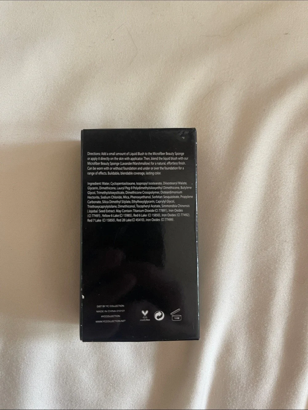 NIB YC Collection Liquid Blush - Black Packaging